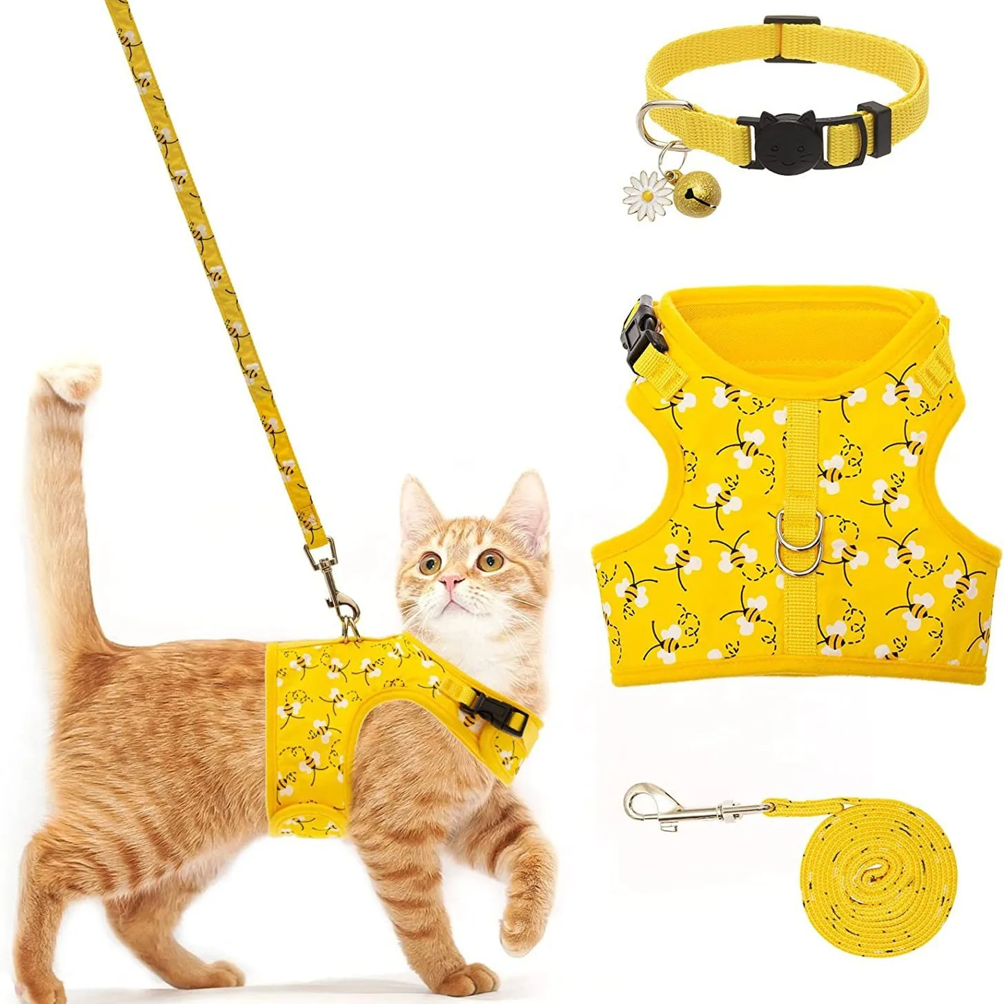 Adjustable Chest Vest Designer Harness Cat Collar Luxury Cat Harness and Leash Set Mascotas Pet Supplies
Adjustable Chest Vest Designer Harness Cat Collar Luxury Cat Harness and Leash Set Mascotas Pet Supplies