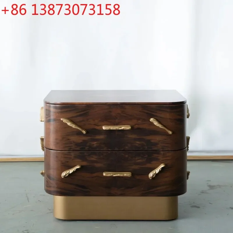 Medieval solid wood bedside table walnut designer tenon and mortise structure household bedroom large capacity locker
Medieval solid wood bedside table walnut designer tenon and mortise structure household bedroom large capacity locker