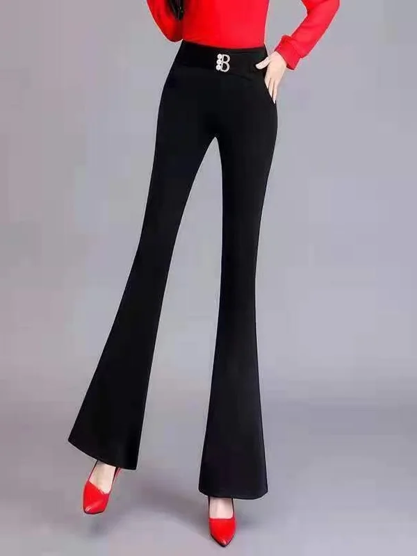 High Waist Slim Fit Women's Autumn Winter Bell Bottom Pants Elastic Casual Fashion Polyester Fiber High Waist Pants
High Waist Slim Fit Women's Autumn Winter Bell Bottom Pants Elastic Casual Fashion Polyester Fiber High Waist Pants