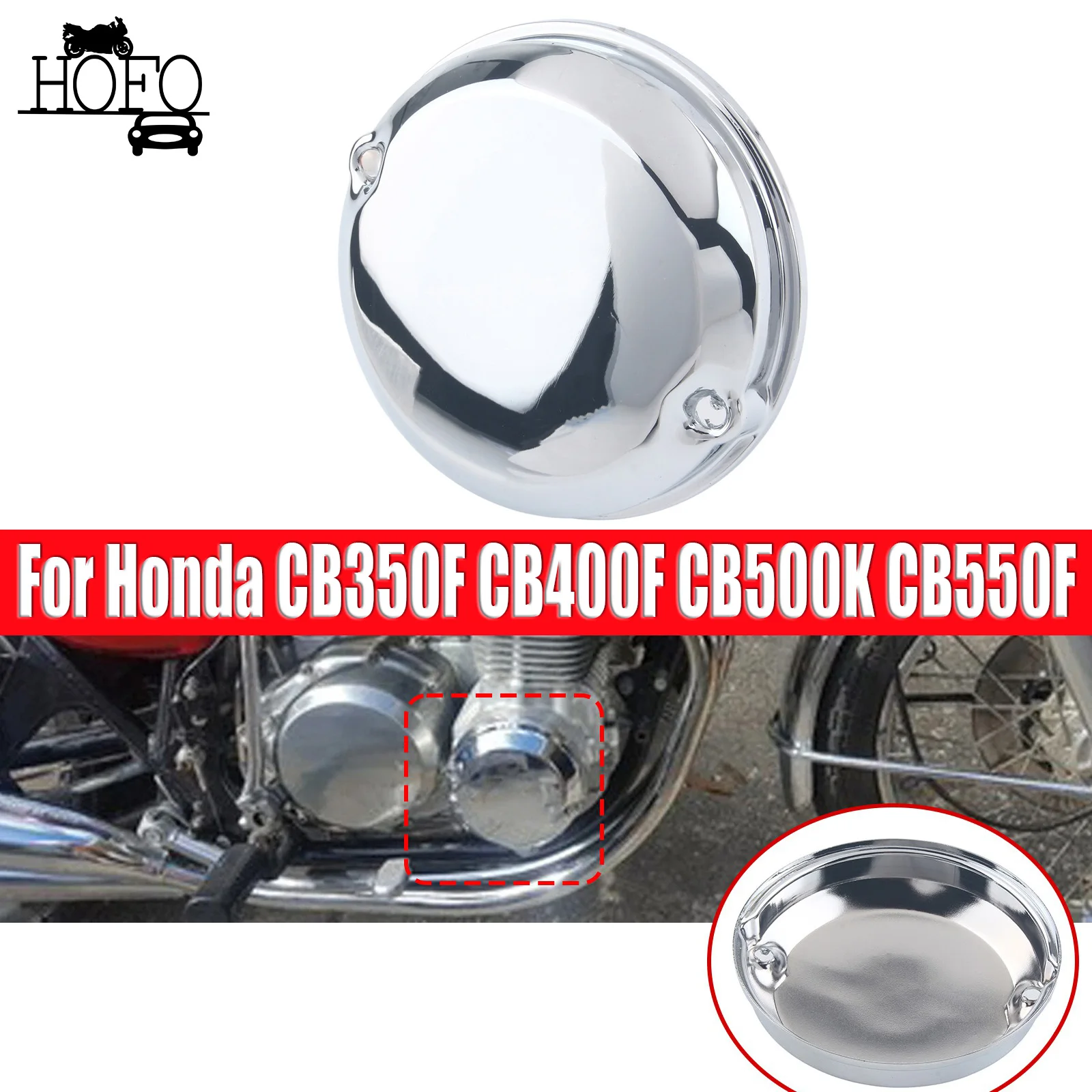 Motorcycle Engine Cover Cap Chrome Motorcycle Parts For Honda CB350F CB400F CB500K CB550F
Motorcycle Engine Cover Cap Chrome Motorcycle Parts For Honda CB350F CB400F CB500K CB550F