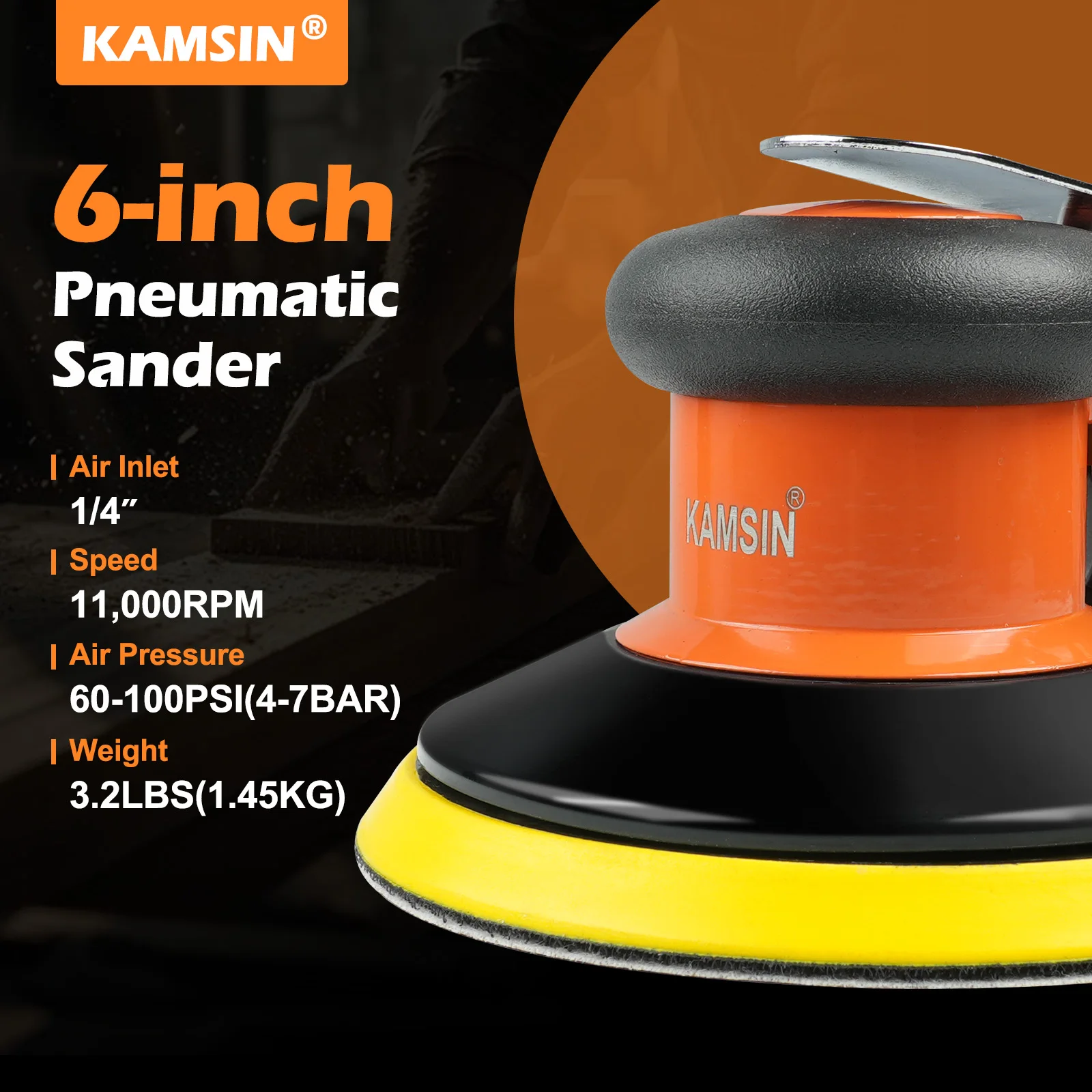 KAMSIN 6 inch Pneumatische Schuurmachine Air Sander Schuurmachine Polijstmachine Tool 150mm Air Power Sander
KAMSIN 6 inch Pneumatische Schuurmachine Air Sander Schuurmachine Polijstmachine Tool 150mm Air Power Sander