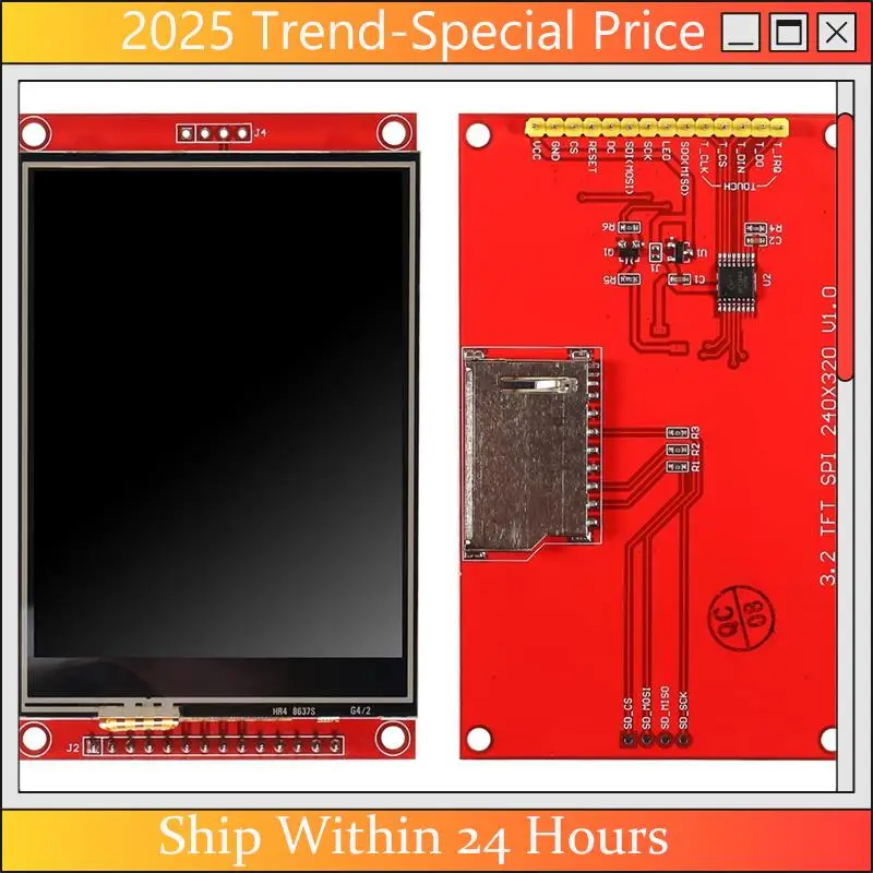 CHYY Top 3,2-дюймовый ILI9341 SPI TFT ЖК-дисплей Сенсорная панель 320X240 TFT ЖК-сенсорный экран 5 В/3,3 В Модуль дисплея STM32 с сенсорным Pe
CHYY Top 3,2-дюймовый ILI9341 SPI TFT ЖК-дисплей Сенсорная панель 320X240 TFT ЖК-сенсорный экран 5 В/3,3 В Модуль дисплея STM32 с сенсорным Pe