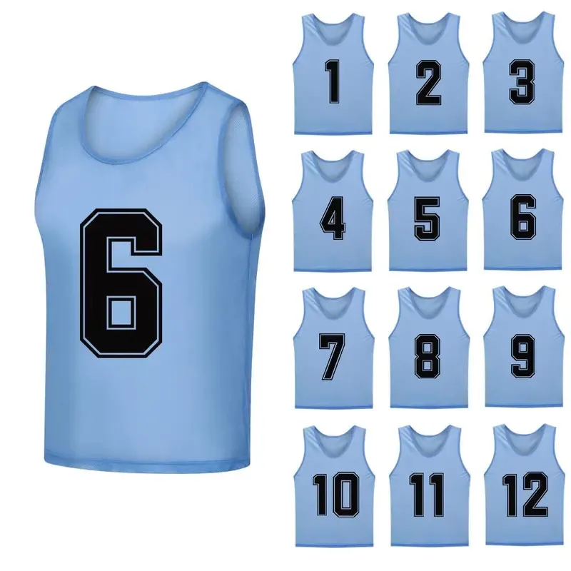 12 PCS Adults Soccer Pinnies Quick Drying Sports Vest Youth Sports Basketball Football Team Jerseys Training Numbered Top Suit
12 PCS Adults Soccer Pinnies Quick Drying Sports Vest Youth Sports Basketball Football Team Jerseys Training Numbered Top Suit