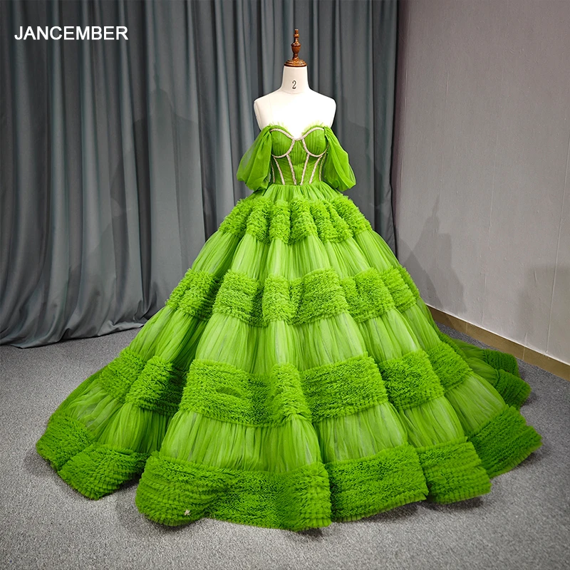 Jancember Green Exquisite Perfect Quinceanera Dresses For Gril Scoop Ball Gown Short Sleeves Lace Up Pleat Bar Mitzvah DY5649
Jancember Green Exquisite Perfect Quinceanera Dresses For Gril Scoop Ball Gown Short Sleeves Lace Up Pleat Bar Mitzvah DY5649