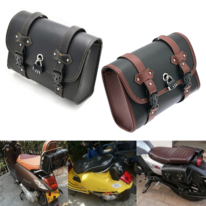 Motorcycle PU Leather Side Saddle Bag Waterproof Luggage Storage Tool Bag Rider Side Box Sundries Bag Tail Bag Anti Theft Lock
Motorcycle PU Leather Side Saddle Bag Waterproof Luggage Storage Tool Bag Rider Side Box Sundries Bag Tail Bag Anti Theft Lock