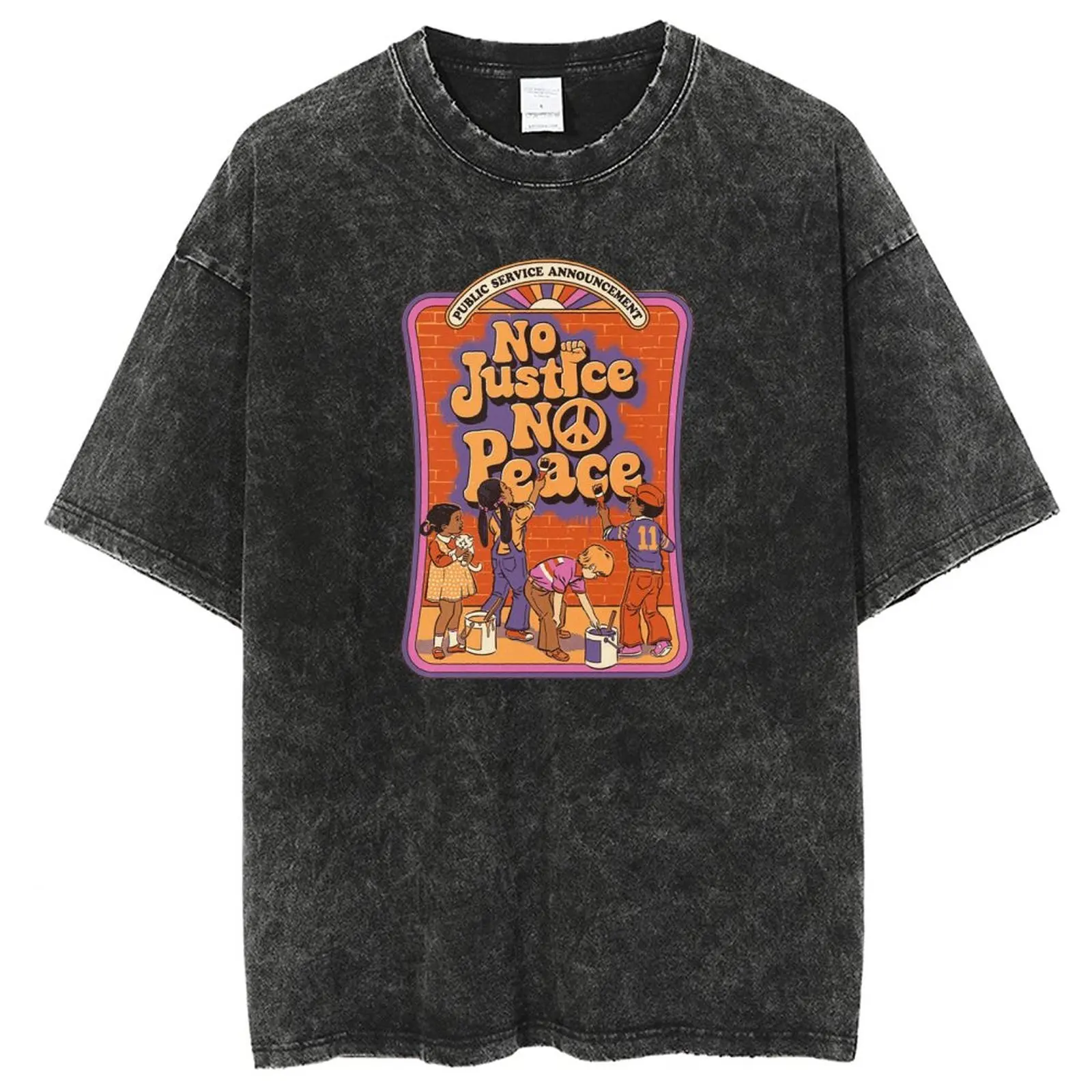 The Peace World Printed T Shirt For Men Retro Washed 100% Cotton Tops Tees Harajuku Tshirt Streetwear Hip Hop Unisex T-shirts
The Peace World Printed T Shirt For Men Retro Washed 100% Cotton Tops Tees Harajuku Tshirt Streetwear Hip Hop Unisex T-shirts