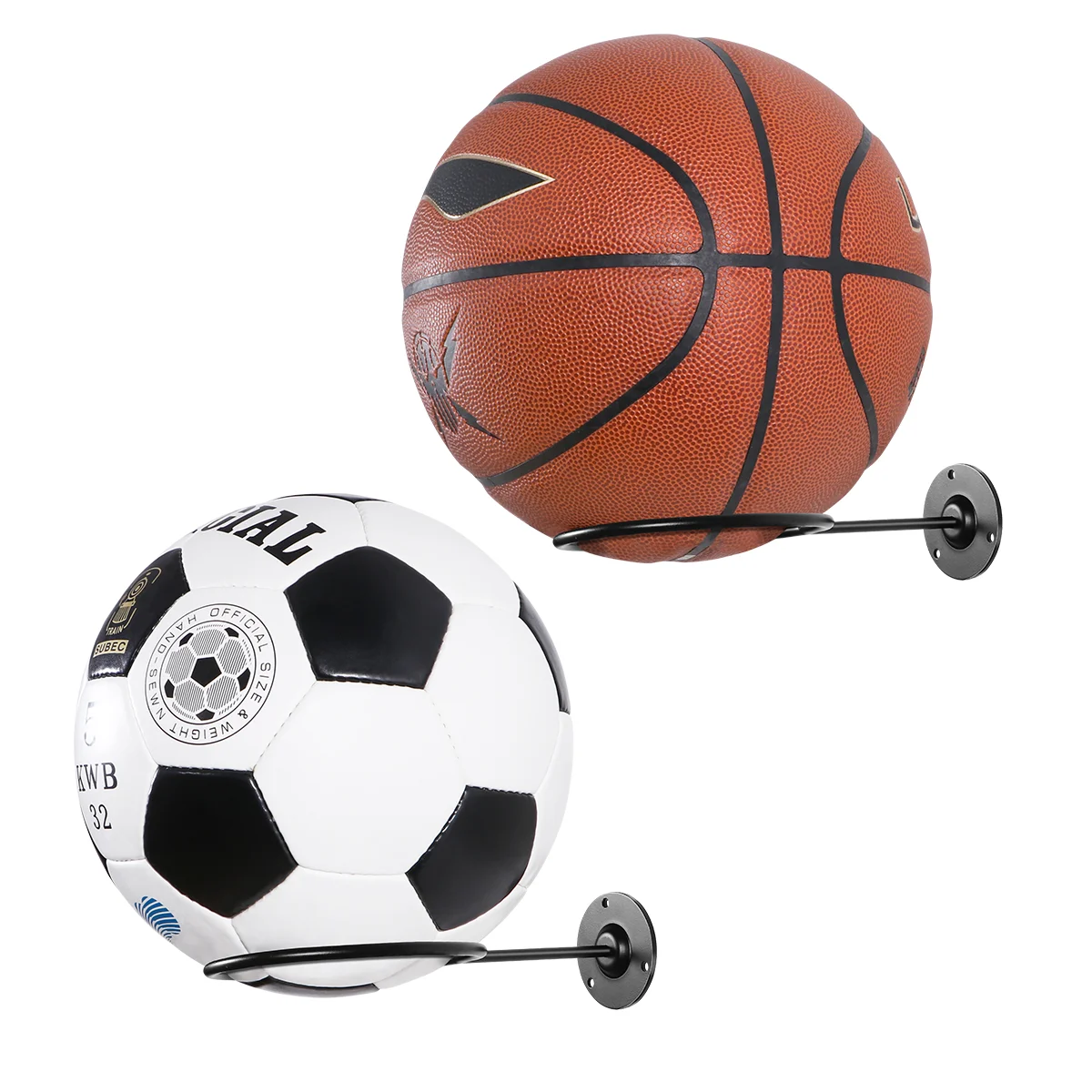 Wall Mounted Display Rack for Basketball Football Volleyball Storage Holders Iron Made Pre Drilled Holes Easy Installation
Wall Mounted Display Rack for Basketball Football Volleyball Storage Holders Iron Made Pre Drilled Holes Easy Installation