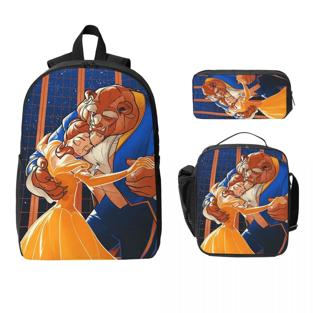 Beauty And The Beast Backpack Student Boys Girls BookBag School Bag Laptop Shoulder Bags 3ps Insulated Lunch Bag Pencil Case
Beauty And The Beast Backpack Student Boys Girls BookBag School Bag Laptop Shoulder Bags 3ps Insulated Lunch Bag Pencil Case