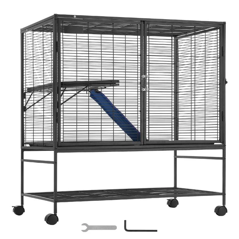 39" Two-Tier Rolling Ferret Cage with Ramp and Tray
39" Two-Tier Rolling Ferret Cage with Ramp and Tray