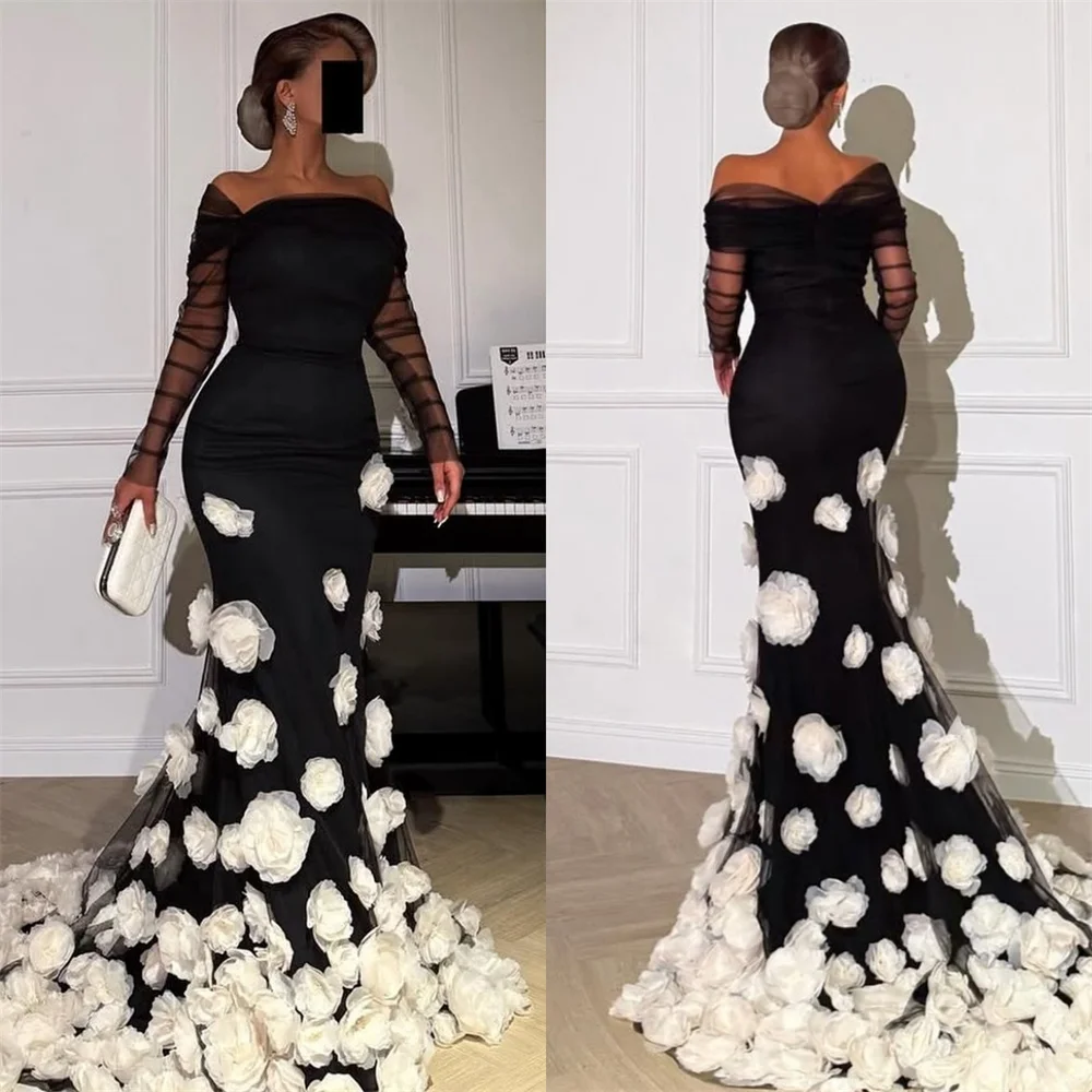 Customized Intricate Matching Tulle Handmade Flower Pleat Mermaid Off-the-shoulder Long Dresses Bespoke Occasion Dresses Elegant
Customized Intricate Matching Tulle Handmade Flower Pleat Mermaid Off-the-shoulder Long Dresses Bespoke Occasion Dresses Elegant