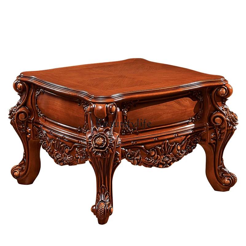 European Style Solid Wood Carved Corner Table Villa Telephone Side Table Coffee Table Furniture Set
European Style Solid Wood Carved Corner Table Villa Telephone Side Table Coffee Table Furniture Set