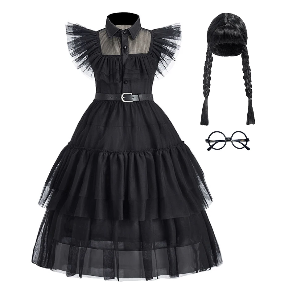 Girls Party Dresses Halloween Wednesday Cosplay Girl Costumes Kids Family Princess Dress Christmas Adams Dark Lolita Clothes
Girls Party Dresses Halloween Wednesday Cosplay Girl Costumes Kids Family Princess Dress Christmas Adams Dark Lolita Clothes
