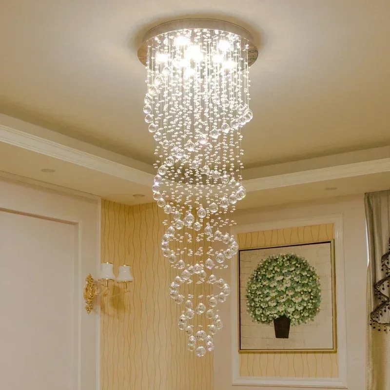 Modern LED Double Spiral Crystal Chandelier Lighting for Foyer Stair Staircase Bedroom Hotel HallCeiling Hanging Suspension Lamp
Modern LED Double Spiral Crystal Chandelier Lighting for Foyer Stair Staircase Bedroom Hotel HallCeiling Hanging Suspension Lamp