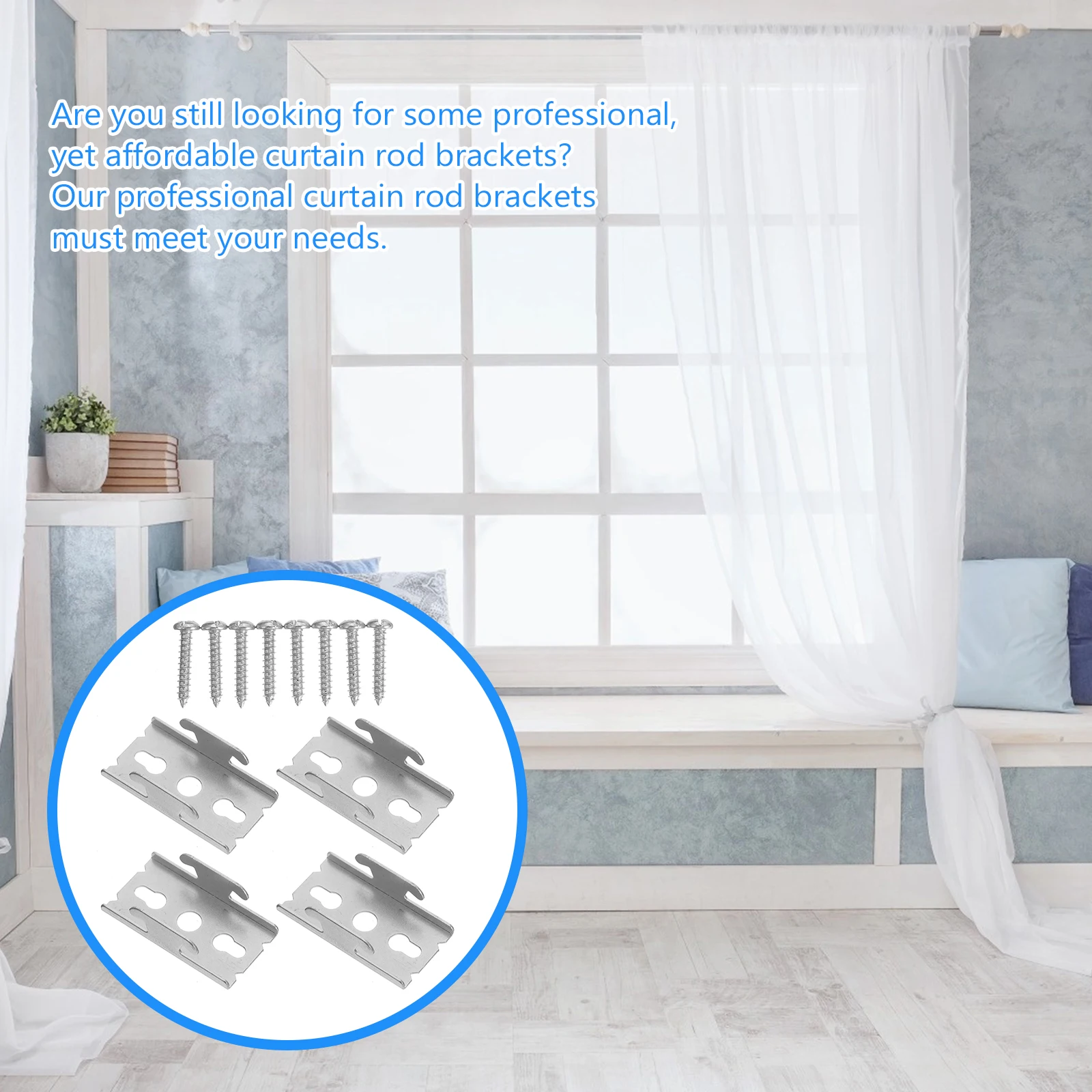2Sets Curtain Rod Brackets Sturdy Easy Install Double Rod Supports for Home Window Curtains Curtain Accessories
2Sets Curtain Rod Brackets Sturdy Easy Install Double Rod Supports for Home Window Curtains Curtain Accessories