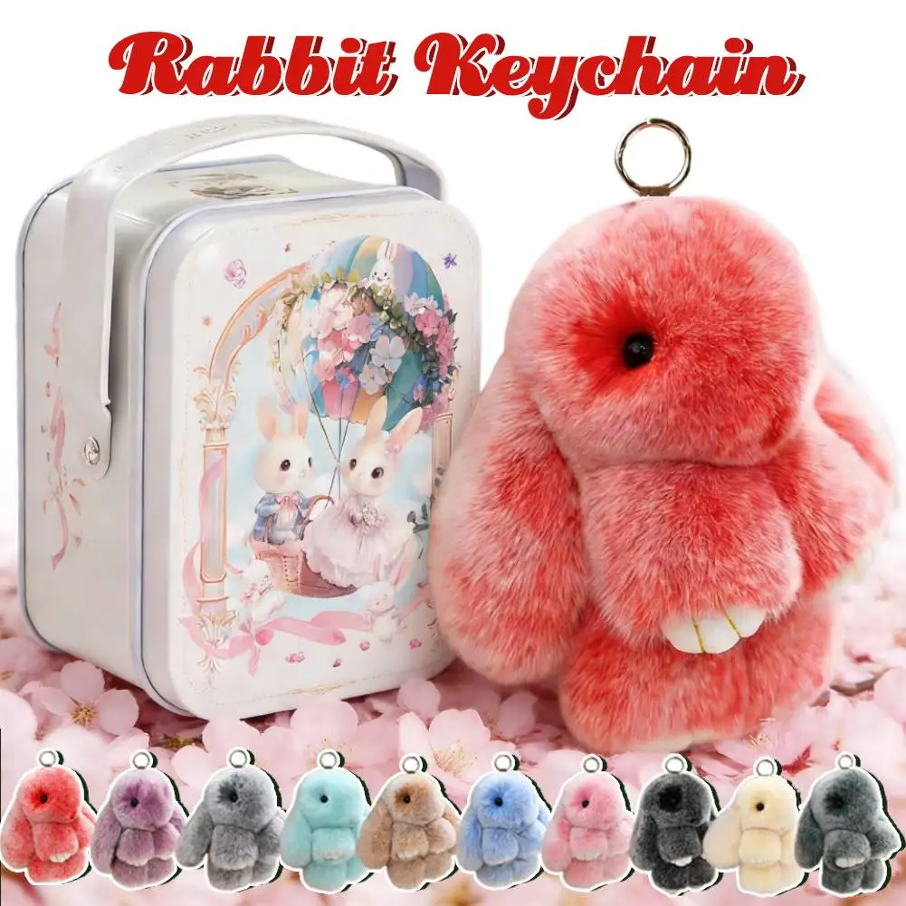 Women's Soft Plush Rabbit Keychain W/ Tin Box Charming Rabbit Design Car Handbag Keyring Bunny Lucky Keychains Easter Gift Ideal
Women's Soft Plush Rabbit Keychain W/ Tin Box Charming Rabbit Design Car Handbag Keyring Bunny Lucky Keychains Easter Gift Ideal