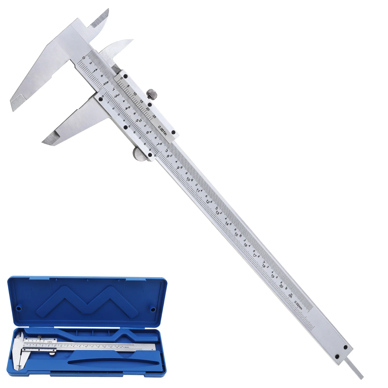 200 mm/300mm Metric Imperial Double Scales Carbon Steel Quenched Vernier Caliper with Plastic Box, Manual Improved Slide Caliper
200 mm/300mm Metric Imperial Double Scales Carbon Steel Quenched Vernier Caliper with Plastic Box, Manual Improved Slide Caliper