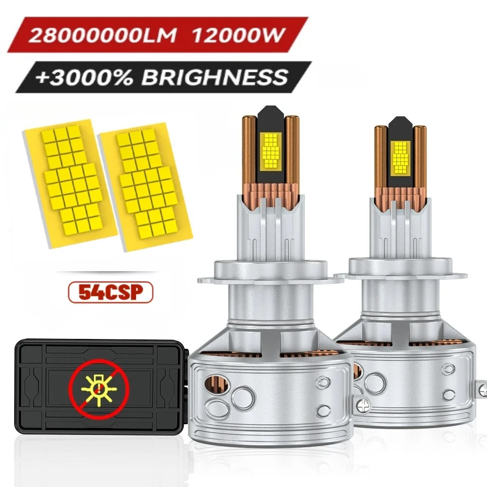 6000K H7 LED Headlight 28000000LM 12000W Car Light Bulbs LED H4 Headlight Canbus H1 H11 9005 9006 Car Turbo Light 12V 24V
6000K H7 LED Headlight 28000000LM 12000W Car Light Bulbs LED H4 Headlight Canbus H1 H11 9005 9006 Car Turbo Light 12V 24V