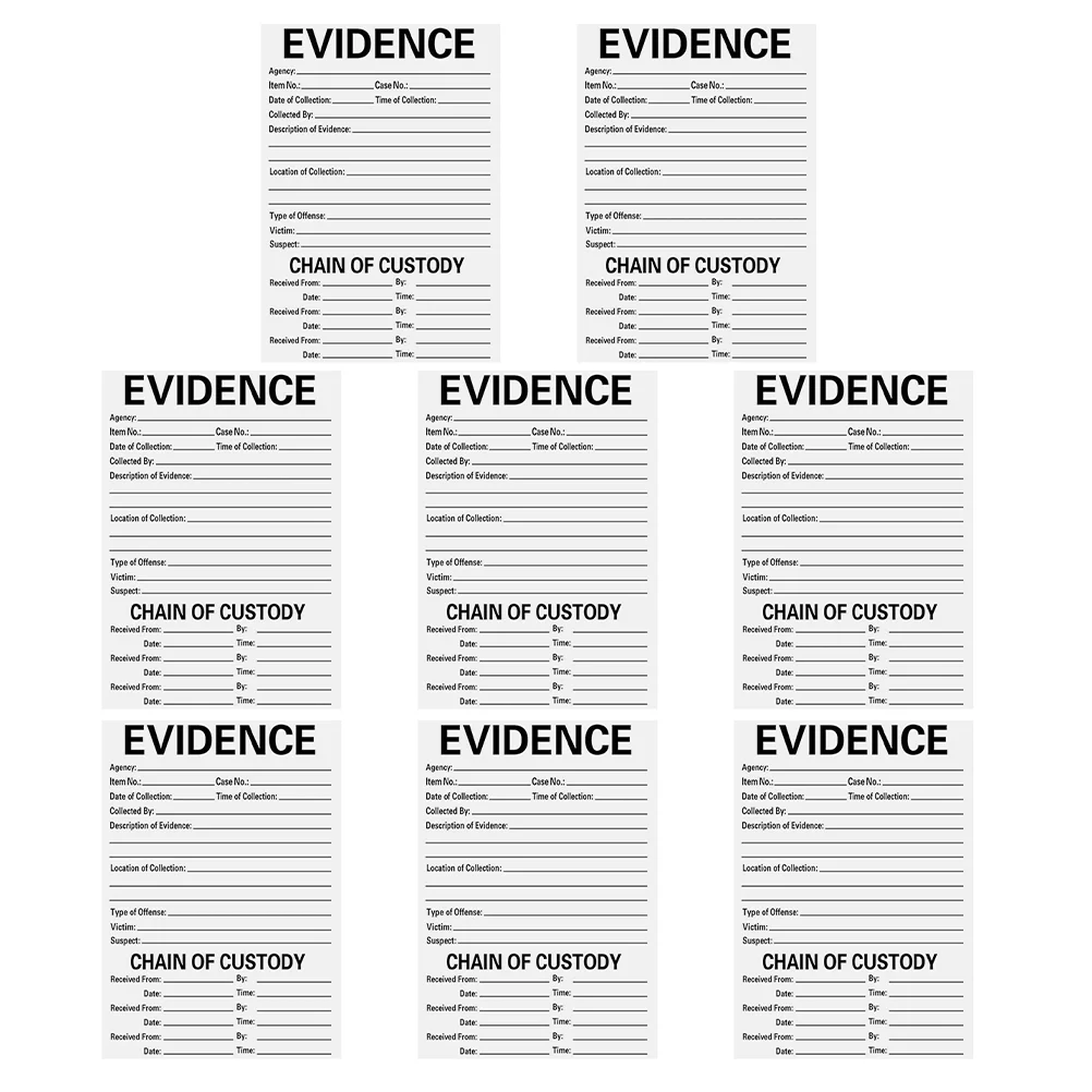 8 Pcs Evidence Stickers Collection Tags Course Removable Decals Copper Plate Crime Scene Markers Labels
8 Pcs Evidence Stickers Collection Tags Course Removable Decals Copper Plate Crime Scene Markers Labels