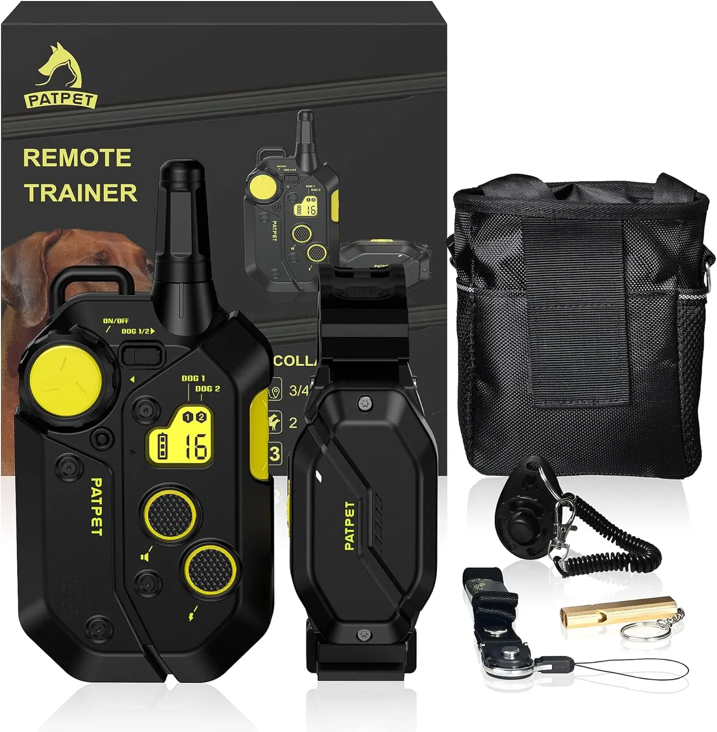 Shock Collar for Dogs 15-150lbs, 3/4 Mile Range, Remote Training with Receiver (Black/Green)
Shock Collar for Dogs 15-150lbs, 3/4 Mile Range, Remote Training with Receiver (Black/Green)