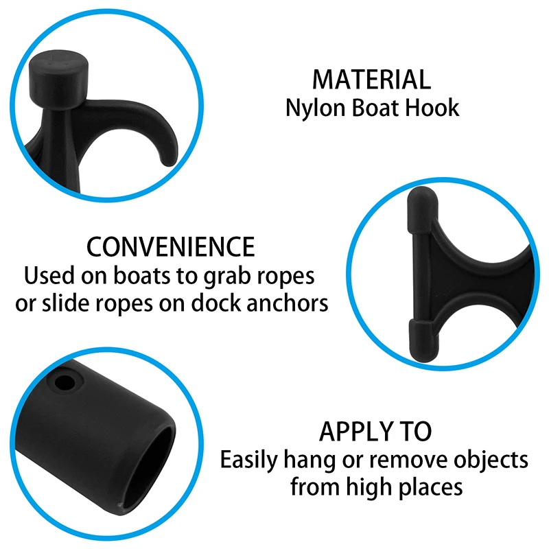 Rust-Resistant Nylon Boat Hook Head End Mooring Yacht Accessory Replace Top Boat Hook for Water Sports And Activities
Rust-Resistant Nylon Boat Hook Head End Mooring Yacht Accessory Replace Top Boat Hook for Water Sports And Activities