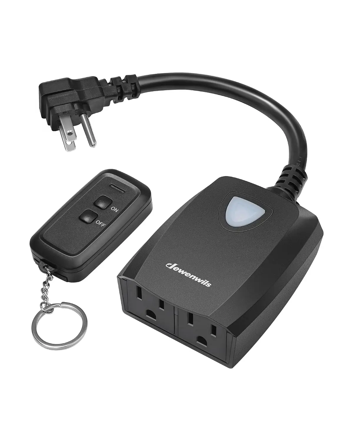 Outdoor Wireless Remote Control Outlet Power Strip Weatherproof, Expandable Indoor Outdoor Electrical Plug in Light Switch, 15A, 7-Inch Extension Cord, 100ft Range, ETL Listed
Outdoor Wireless Remote Control Outlet Power Strip Weatherproof, Expandable Indoor Outdoor Electrical Plug in Light Switch, 15A, 7-Inch Extension Cord, 100ft Range, ETL Listed