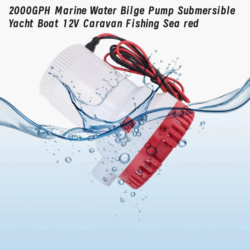 2000GPH Marine Water Bilge Pump Submersible Yacht Boat 12V Caravan Fishing Sea red
2000GPH Marine Water Bilge Pump Submersible Yacht Boat 12V Caravan Fishing Sea red
