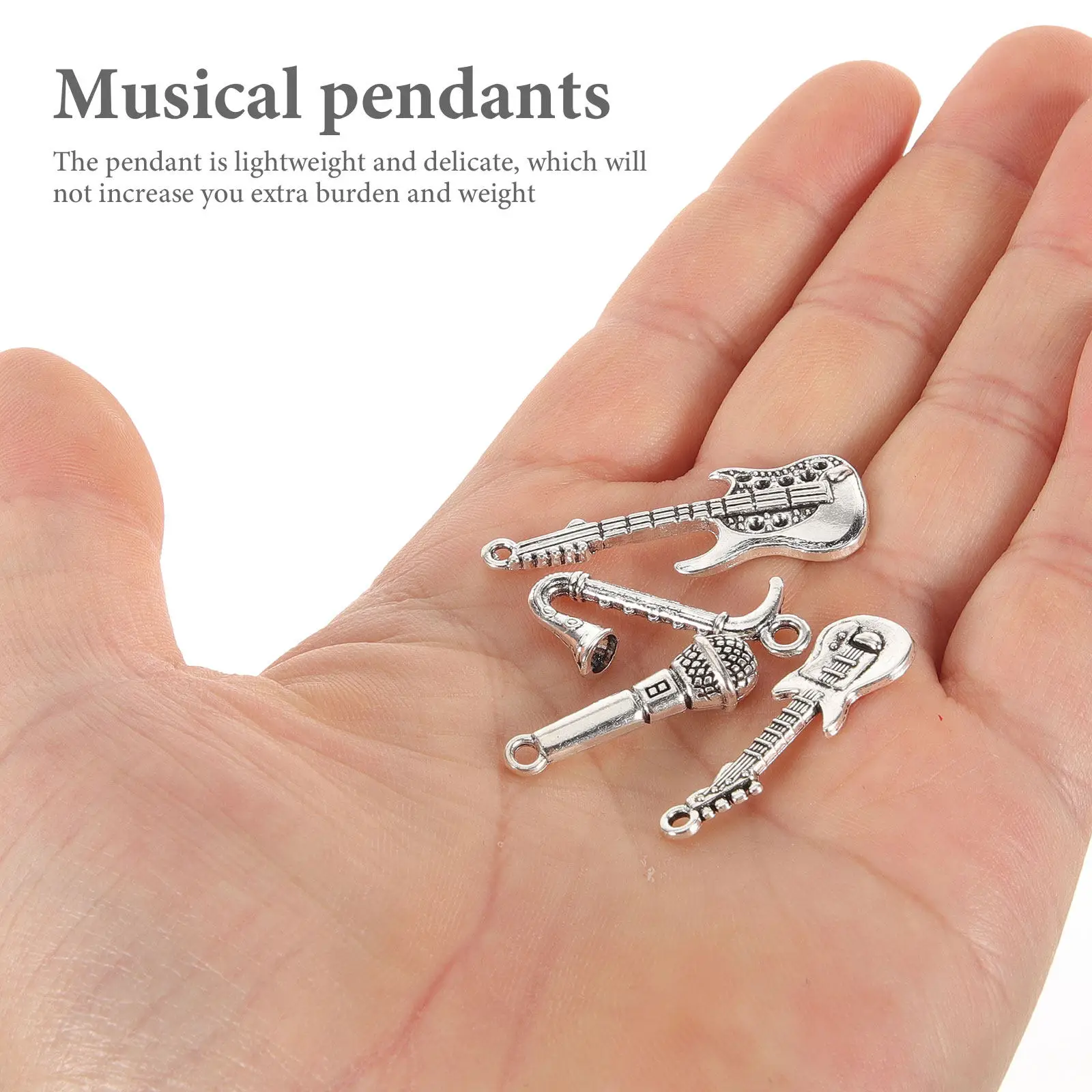 15Pcs Musical Instrument Pendant Charms DIY Jewelry Making Supplies Lightweight Hanging Hole Charms for Necklace Bracelet Craft
15Pcs Musical Instrument Pendant Charms DIY Jewelry Making Supplies Lightweight Hanging Hole Charms for Necklace Bracelet Craft