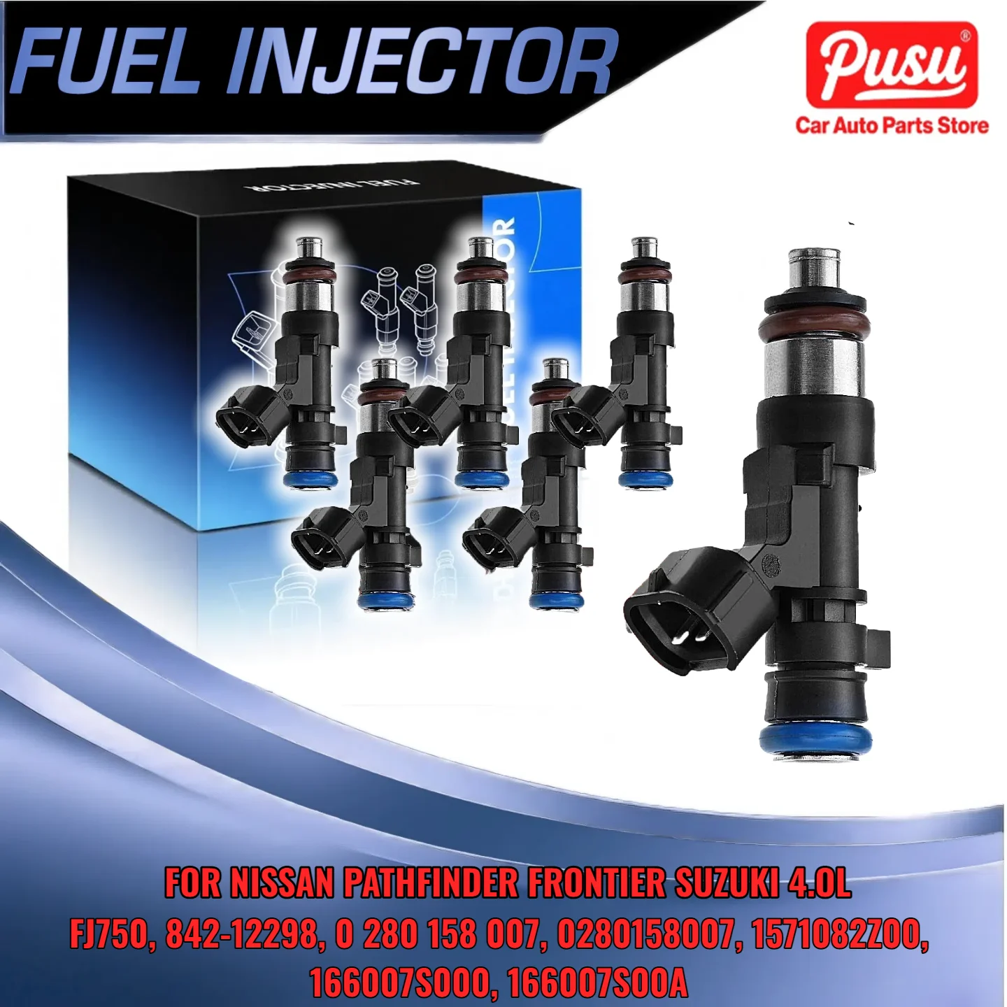6 шт. топливная форсунка для Nissan Pathfinder Suzuki Equator 20XX-20XX V6 4.0L 1571082Z00 166007S000 FJ750
6 шт. топливная форсунка для Nissan Pathfinder Suzuki Equator 20XX-20XX V6 4.0L 1571082Z00 166007S000 FJ750