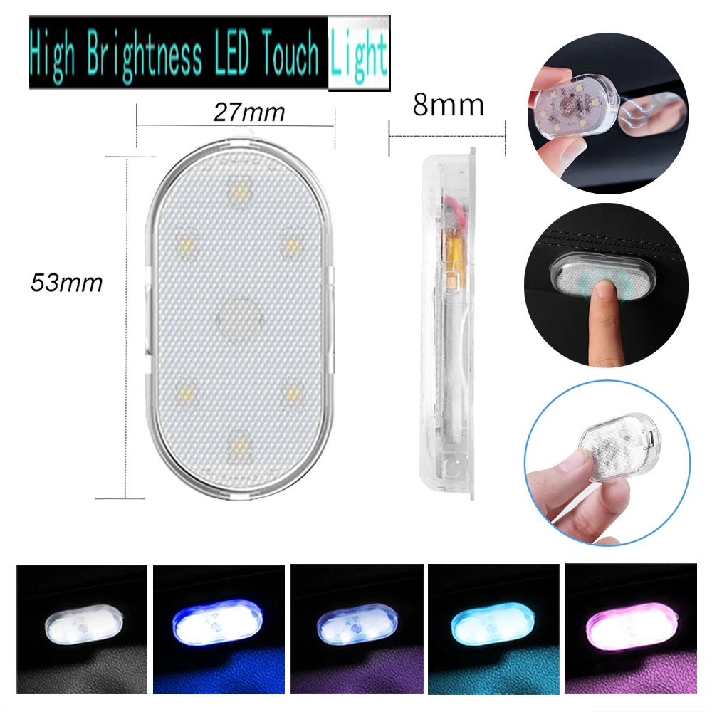 LED Car Mini Touch Light USB Charging Portable Auto Roof Ceiling Reading Night Lamp Wireless Magnetic Decoration Ambinet Light
LED Car Mini Touch Light USB Charging Portable Auto Roof Ceiling Reading Night Lamp Wireless Magnetic Decoration Ambinet Light