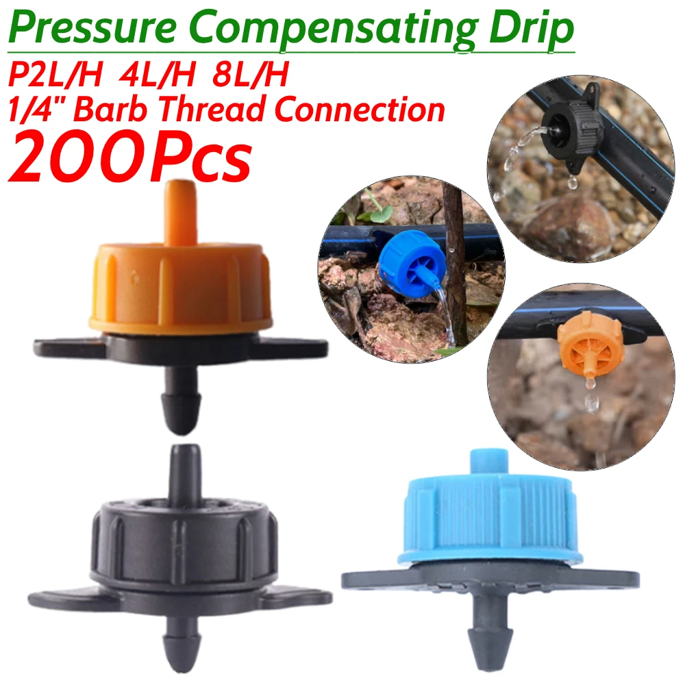 200pcs Pressure Compensating Drip Emitters Micro Connectors 2L/4L/8L Drip Irrigation Emitters for Garden Lawn Drip Irrigation
200pcs Pressure Compensating Drip Emitters Micro Connectors 2L/4L/8L Drip Irrigation Emitters for Garden Lawn Drip Irrigation