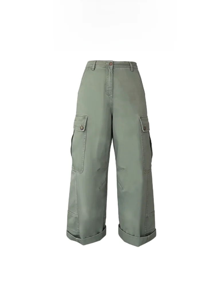 Retro Military een Work Pants Women's High Waist Loose Faion Casual Wide Leg Pants Spring 2026 New Sle Versatile
Retro Military een Work Pants Women's High Waist Loose Faion Casual Wide Leg Pants Spring 2026 New Sle Versatile