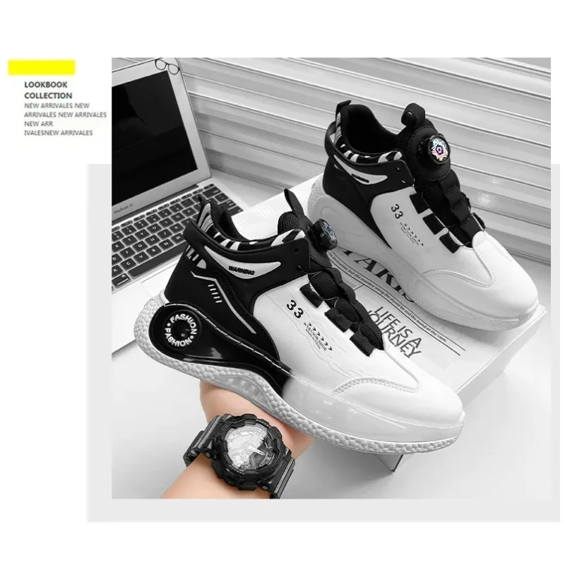 Mens Sneakers with Rotating Buckle Comfy Non Slip Lace up Durable Shoes for Mens Outdoor Activities
Mens Sneakers with Rotating Buckle Comfy Non Slip Lace up Durable Shoes for Mens Outdoor Activities