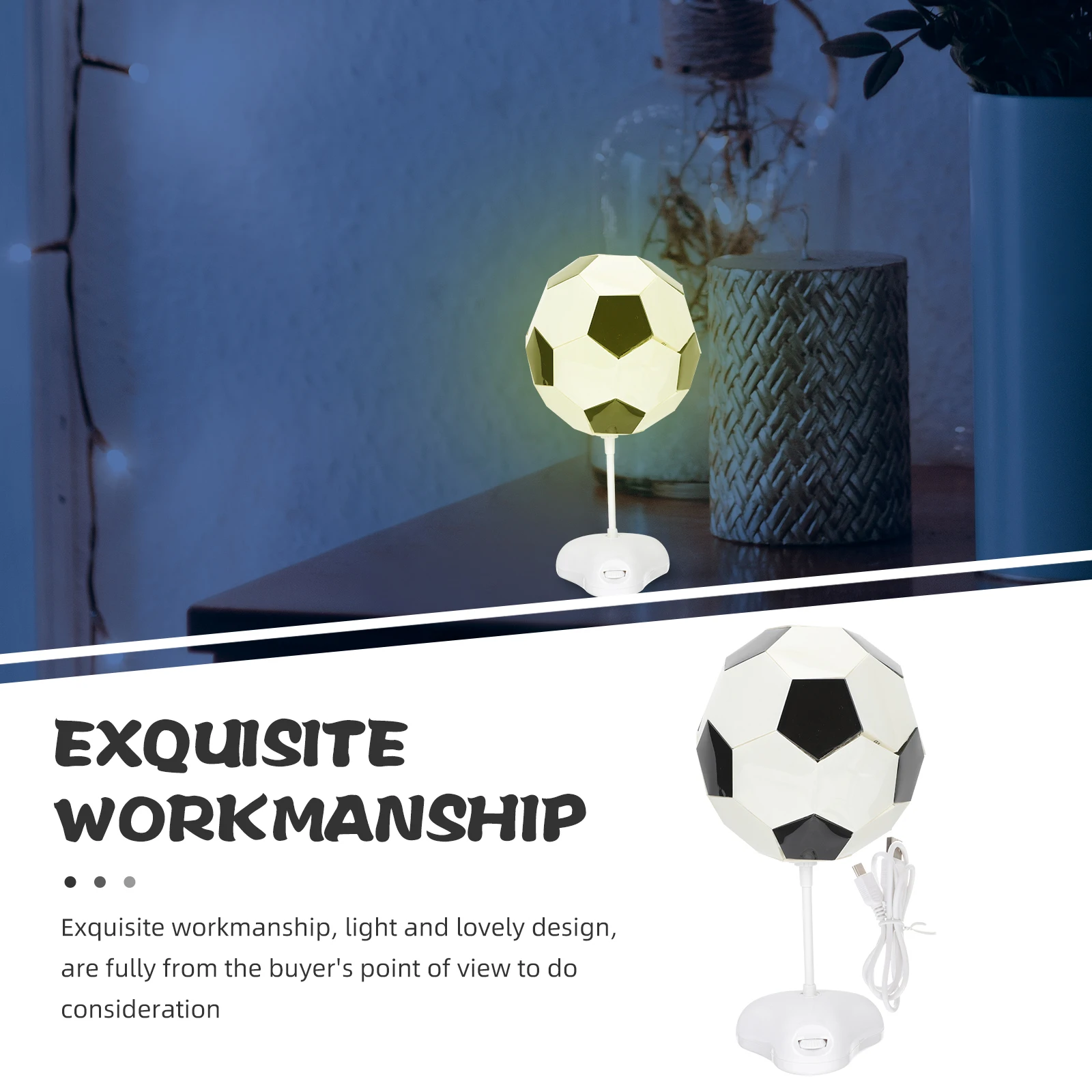 Soccer Themed Night Light Football Table Lamp Cartoon PVC Plug in Bedroom Lighting Kids nament Small
Soccer Themed Night Light Football Table Lamp Cartoon PVC Plug in Bedroom Lighting Kids nament Small