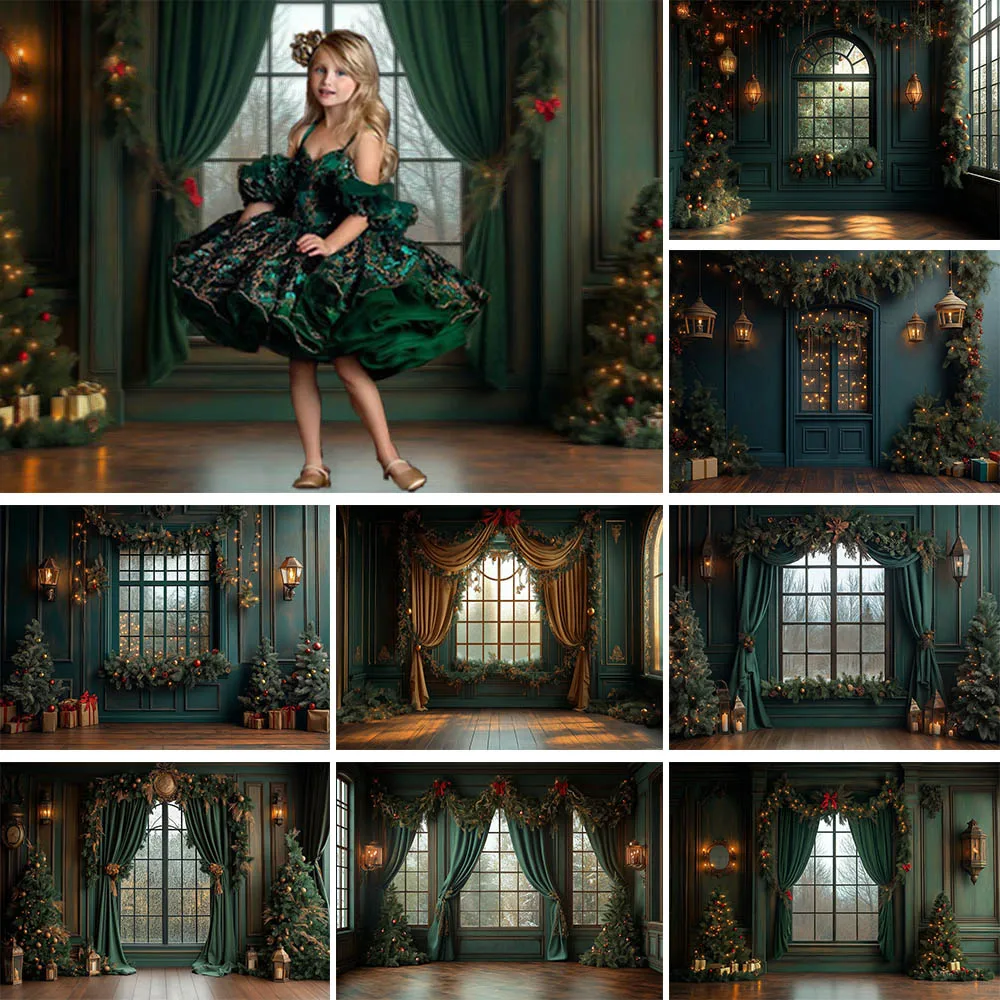 Mocsicka Backdrop for Photography Interior Christmas Decoration Green Wall and Window Xmas Tree Family Portrait Photo Background
Mocsicka Backdrop for Photography Interior Christmas Decoration Green Wall and Window Xmas Tree Family Portrait Photo Background
