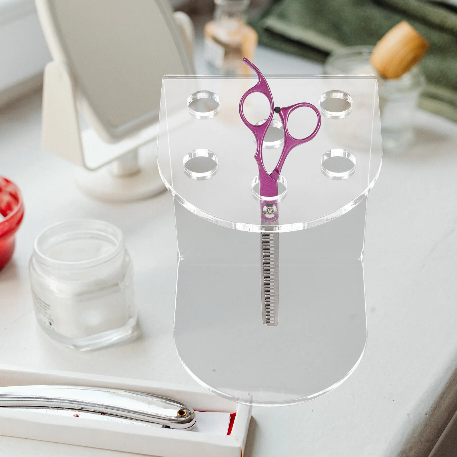 Premium Acrylic Scissors Container Rack for Hairdressers Salon Scissors Organizer Neat Desktop Shears Holder Haircut Shears Rack
Premium Acrylic Scissors Container Rack for Hairdressers Salon Scissors Organizer Neat Desktop Shears Holder Haircut Shears Rack