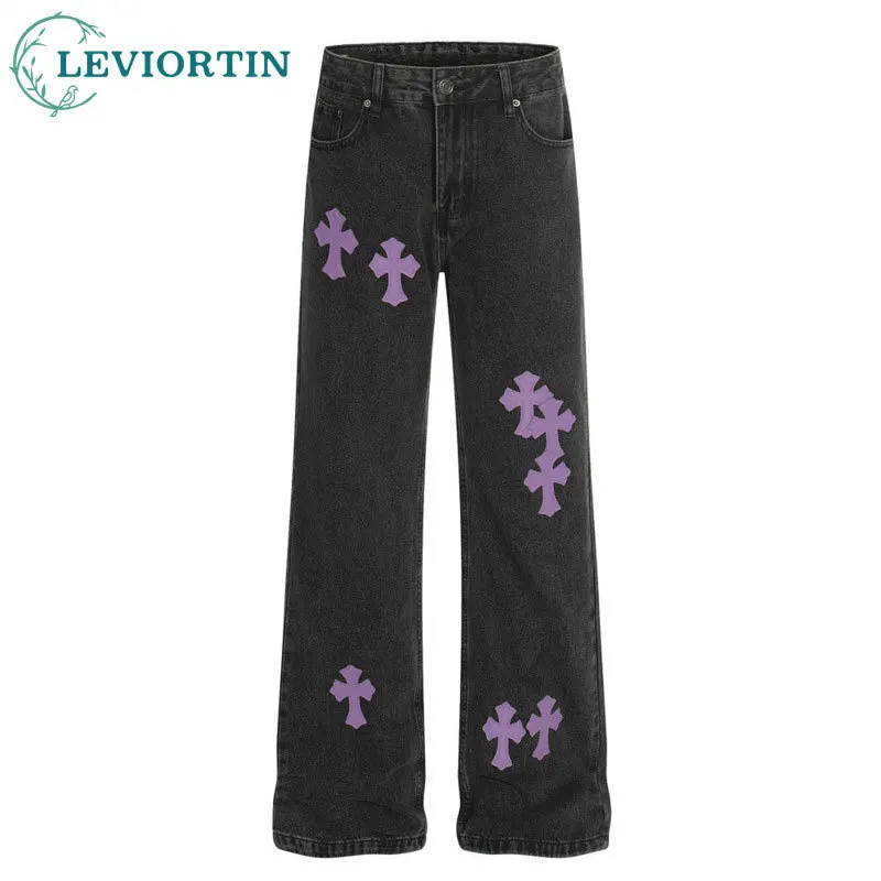 2025 Four Seasons Men's Street Fashion American Washed Retro Straight Pants Dark Cross PU Leather Embroidered Design Jeans
2025 Four Seasons Men's Street Fashion American Washed Retro Straight Pants Dark Cross PU Leather Embroidered Design Jeans