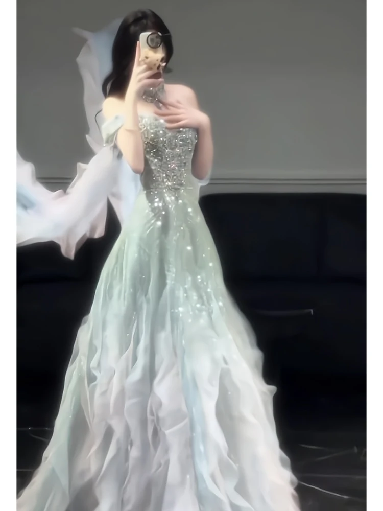 off-Shoulder Evening Dress High-End Affordable Luxury Heavy Work Bridal Toast Birthday Banquet Adult Ceremony Women
off-Shoulder Evening Dress High-End Affordable Luxury Heavy Work Bridal Toast Birthday Banquet Adult Ceremony Women