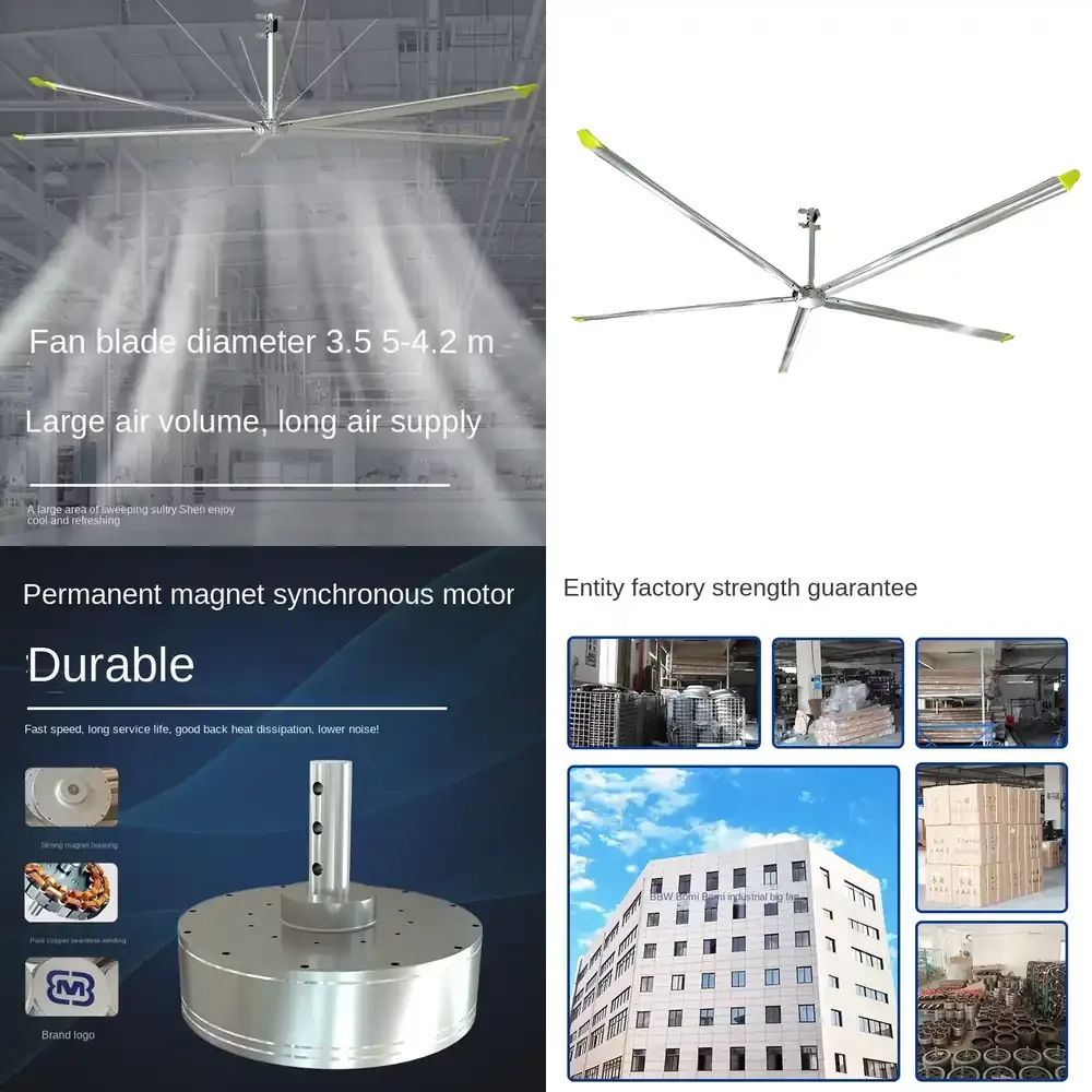 4.9m Large Industrial Ceiling Fan High Wind Power Motor Factory Workshop High-Power Electric Fan Warehouse Cooling Industrial
4.9m Large Industrial Ceiling Fan High Wind Power Motor Factory Workshop High-Power Electric Fan Warehouse Cooling Industrial