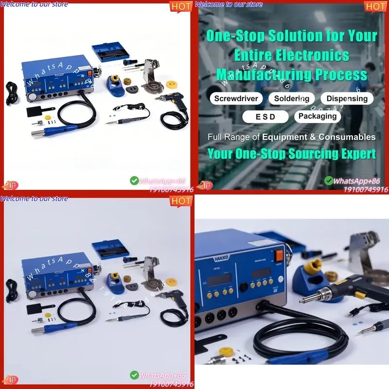 2026CE FR702 Anti-static Digital Rework Station Dual Soldering Port Desoldering Hot Air Station for Factory Mobile
2026CE FR702 Anti-static Digital Rework Station Dual Soldering Port Desoldering Hot Air Station for Factory Mobile