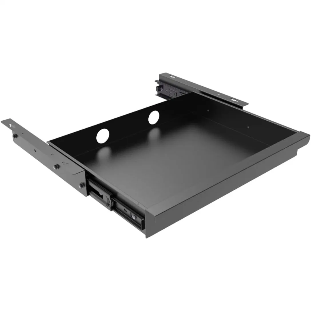 Under Desk Mounted Sliding Drawer, 19.2"W x 13.4"D Storage Organizer for Sit Stand Workstation, Metal Black Large
Under Desk Mounted Sliding Drawer, 19.2"W x 13.4"D Storage Organizer for Sit Stand Workstation, Metal Black Large