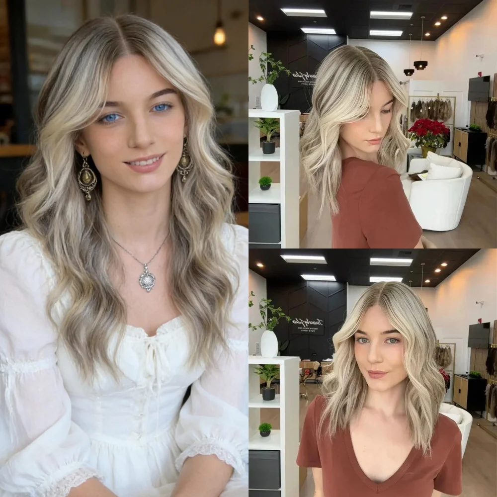 Синтетические парики с эффектом омбре, светлые, с волнистыми прядями, с кружевной передней частью, с предварительно выщипанной естественной линией роста волос, термостойкие, для повседневного использования
Синтетические парики с эффектом омбре, светлые, с волнистыми прядями, с кружевной передней частью, с предварительно выщипанной естественной линией роста волос, термостойкие, для повседневного использования