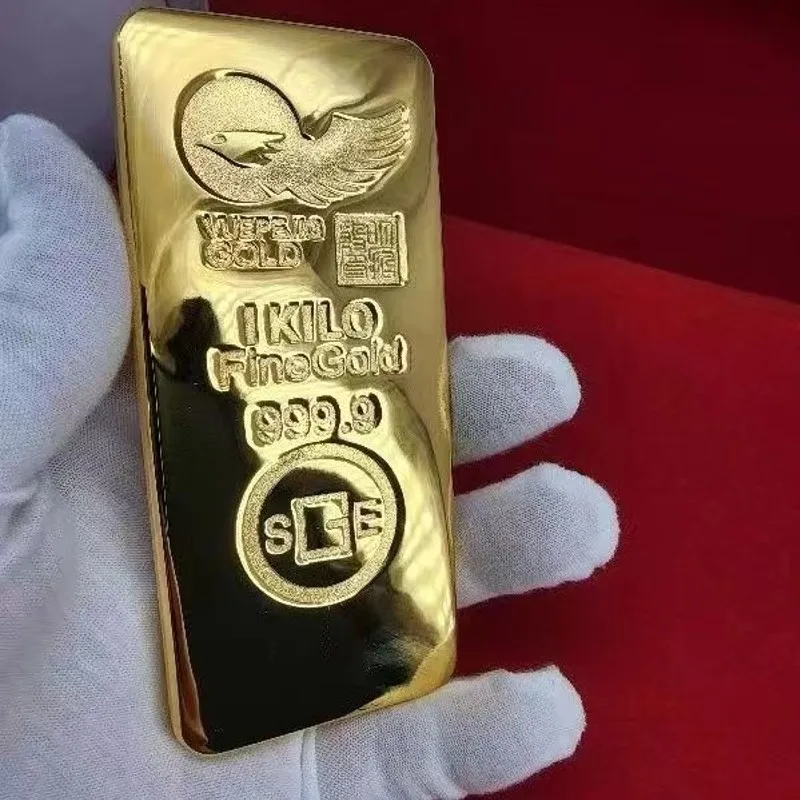 Копия швейцарского золотого стержня 1 кг в 1 кг, копия швейцарского золотого слитка, ювелирный магазин, демонстрация банковских банков, образец с защитой от кражи
Копия швейцарского золотого стержня 1 кг в 1 кг, копия швейцарского золотого слитка, ювелирный магазин, демонстрация банковских банков, образец с защитой от кражи