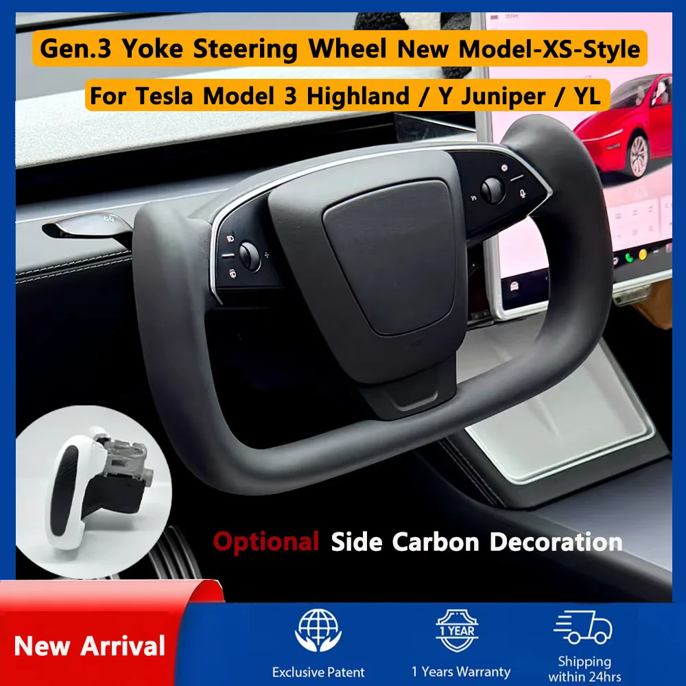Newest Gen3 YOKE Steering Wheel for Tesla New Model Y Juniper Model YL Model 3 Highland Yoke Handle New Model-XS-Style Carbon
Newest Gen3 YOKE Steering Wheel for Tesla New Model Y Juniper Model YL Model 3 Highland Yoke Handle New Model-XS-Style Carbon