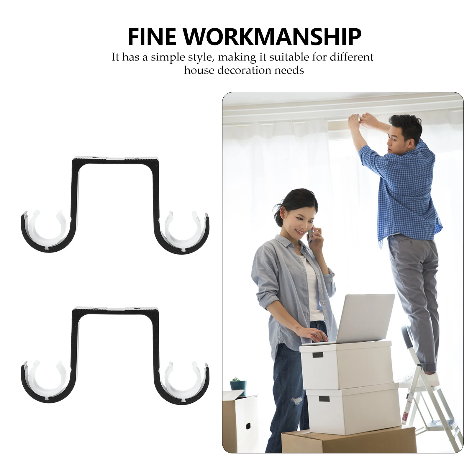 2pcs Aluminum Alloy Curtain Rod Bracket Heavy Duty Rust-Resistant Wall Mount Double Holder For Bedroom Living Room Kitchen Home
2pcs Aluminum Alloy Curtain Rod Bracket Heavy Duty Rust-Resistant Wall Mount Double Holder For Bedroom Living Room Kitchen Home