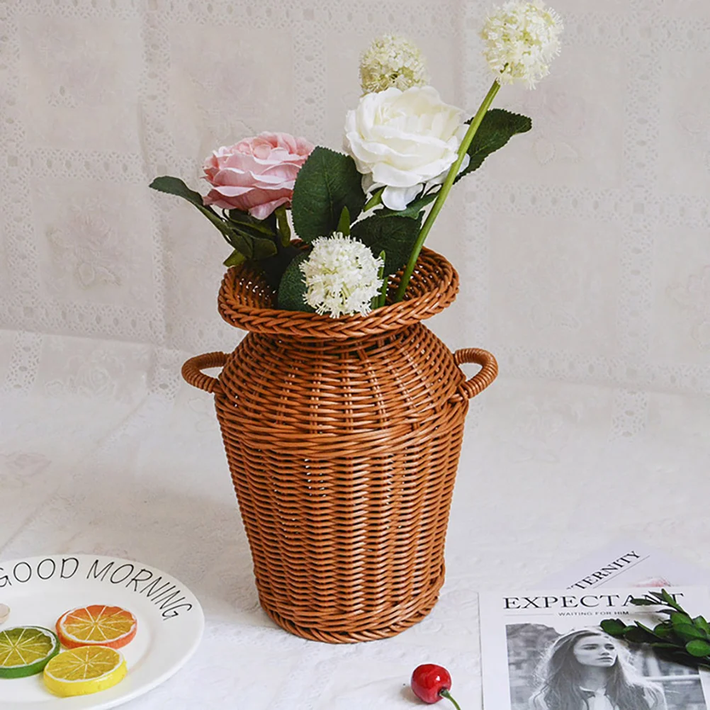 1pc High-Quality Rattan Weave Flower Basket Thick Material Exquisite Shape Fashionable Decoration Home Office Use Light
1pc High-Quality Rattan Weave Flower Basket Thick Material Exquisite Shape Fashionable Decoration Home Office Use Light