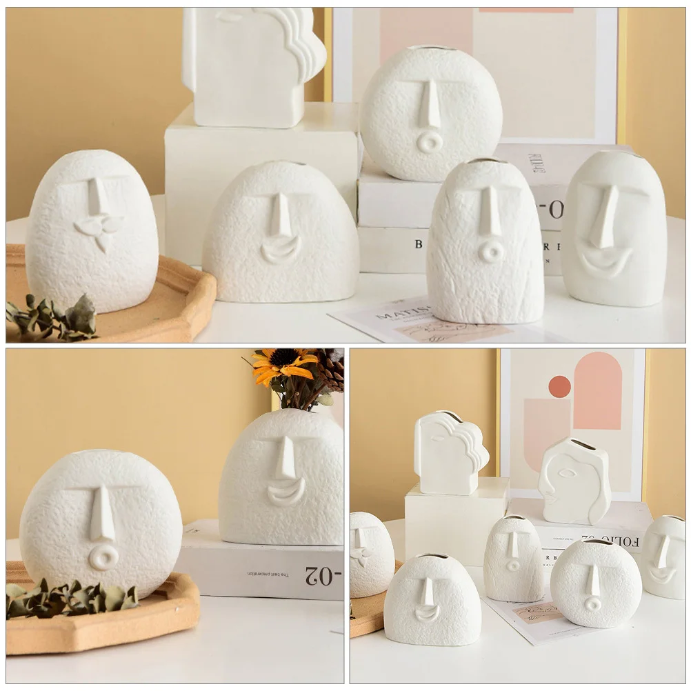 Minimalist Ceramic Pot Abstraction Face Vase Unique Flower Vase for Living Room Dining Room Study Decor Human Face Flower Pot
Minimalist Ceramic Pot Abstraction Face Vase Unique Flower Vase for Living Room Dining Room Study Decor Human Face Flower Pot