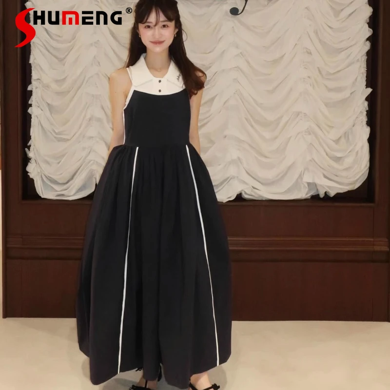 Japanese Style Sweet Fashion Long Dress Summer Women's High Waist Slimming Elegant Sleeveless Dress Ladies' Daily Basic Dress
Japanese Style Sweet Fashion Long Dress Summer Women's High Waist Slimming Elegant Sleeveless Dress Ladies' Daily Basic Dress