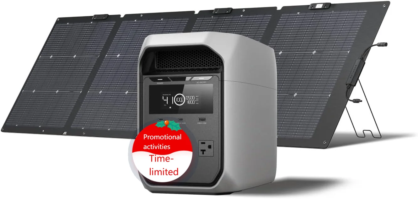 1024Wh Portable Power Station with 220W Solar Panel, 1800W Output, Fast Charging for Home, Camping & RV,DELTA 3 Classic+220W
1024Wh Portable Power Station with 220W Solar Panel, 1800W Output, Fast Charging for Home, Camping & RV,DELTA 3 Classic+220W