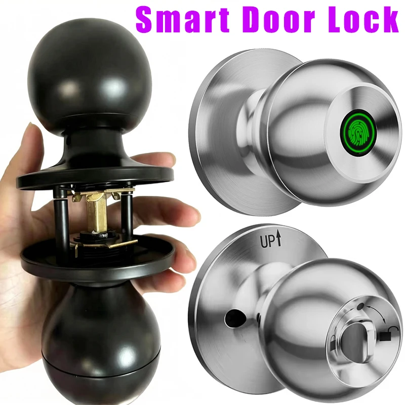 Aluminium Door Knob Lock Smart Fingerprint Key Unlock Bluetooth Digital Electronic Door Locks Tuya/TTLock APP Remote Control
Aluminium Door Knob Lock Smart Fingerprint Key Unlock Bluetooth Digital Electronic Door Locks Tuya/TTLock APP Remote Control