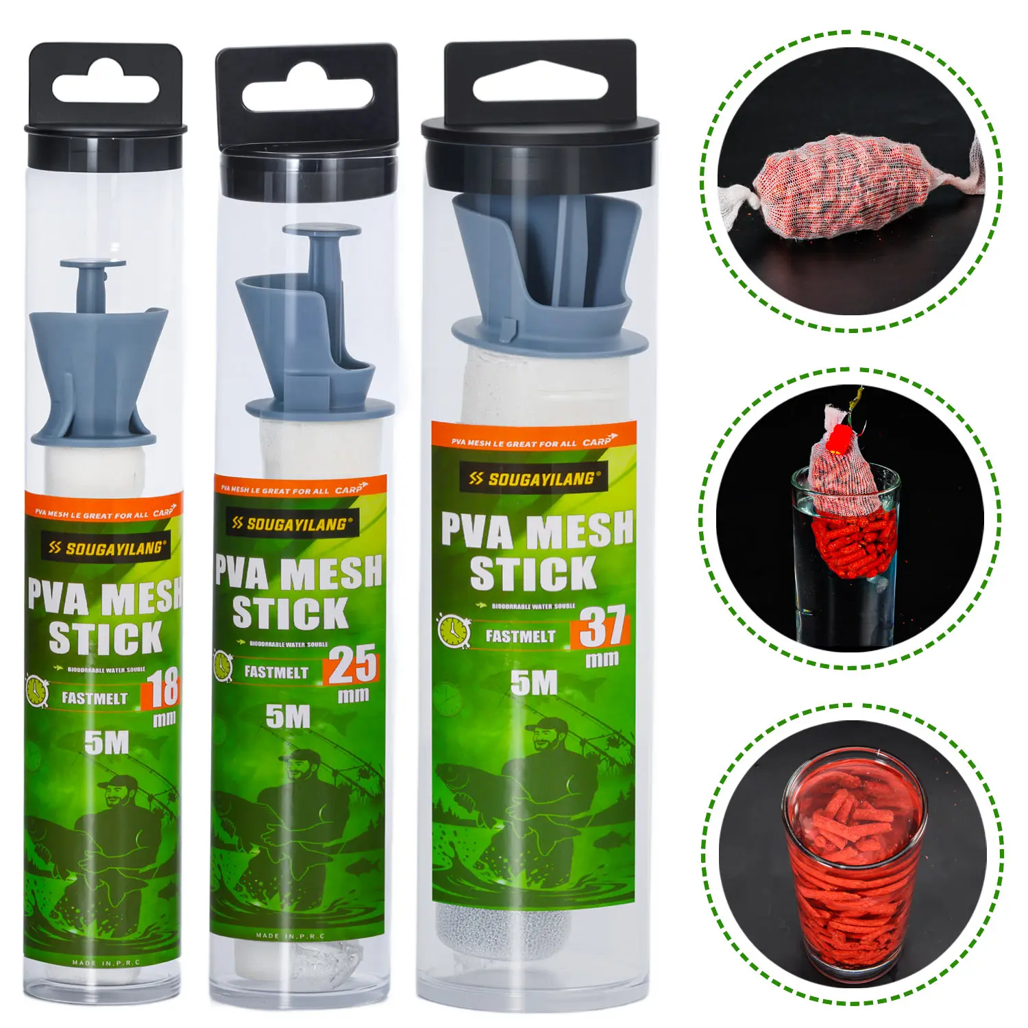 Sougayilang 18/25/37mm PVA Fishing PVA Mesh Water Soluble Mesh Carp Fishing Feeder Bait Thrower Trap Bait Nets Fishing Tools
Sougayilang 18/25/37mm PVA Fishing PVA Mesh Water Soluble Mesh Carp Fishing Feeder Bait Thrower Trap Bait Nets Fishing Tools